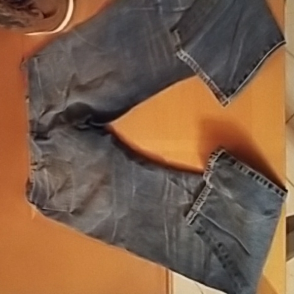 MENS LEVIS 513 RIPPED FADED JEANS SIZE 40 X 30 LIGHT BLUE TO MEDIUM - Picture 7 of 8